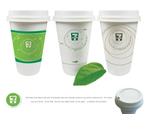 7-11 Ceramic Reusable Coffee Cups